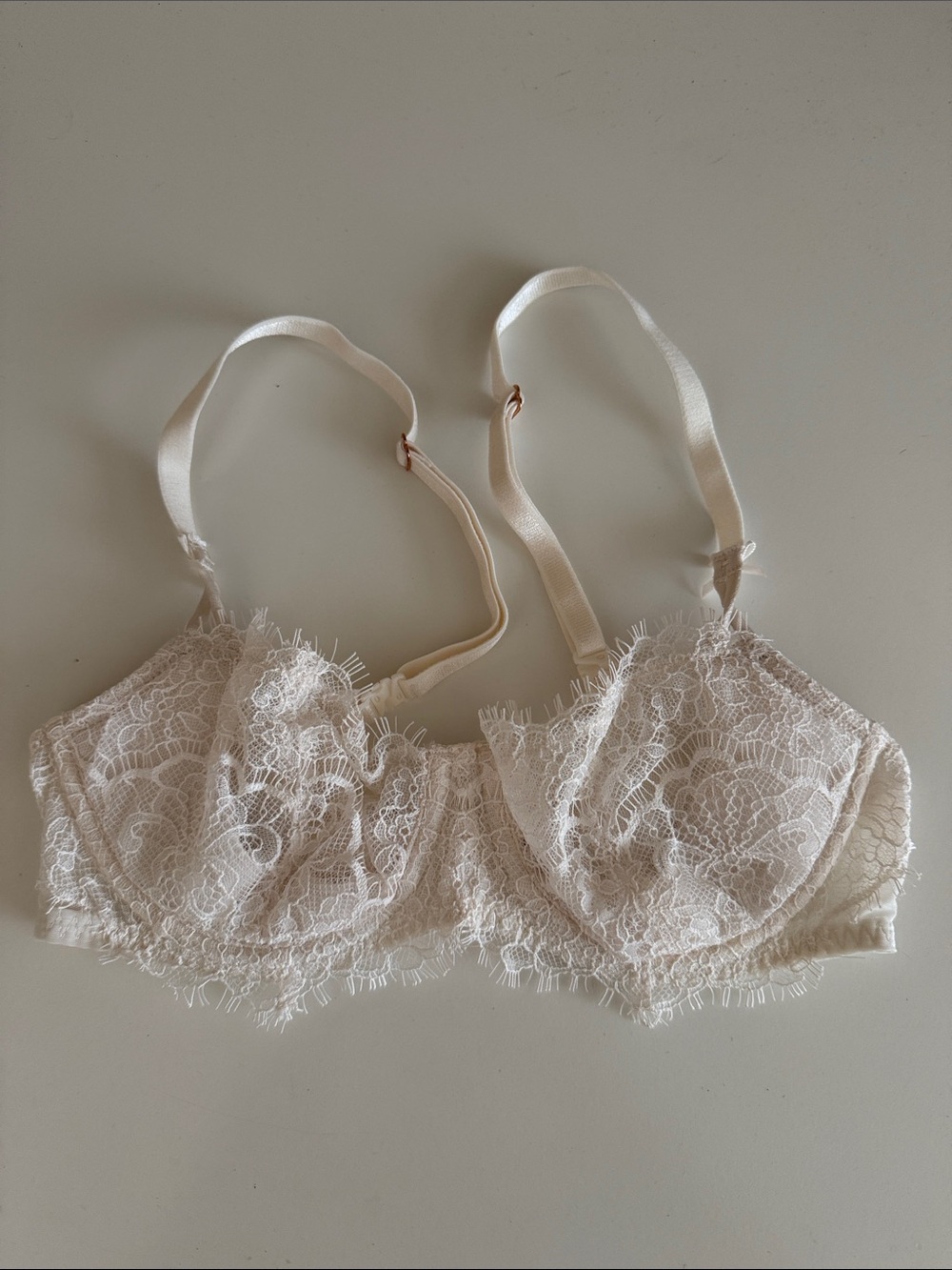 Victoria’s Secret White Wicked Unlined Lace Bra 32B